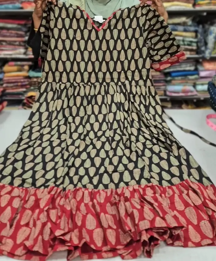 Premium Ajrak 60/60 Cotton Frock | AK1456